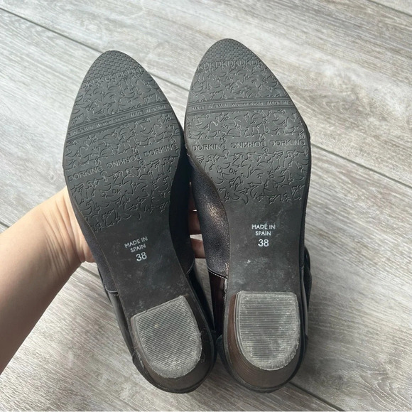 DORKING FLUCHOS Patent Leather Metallic Leather Mixed Mary Jane Shoes - Picture 11 of 16